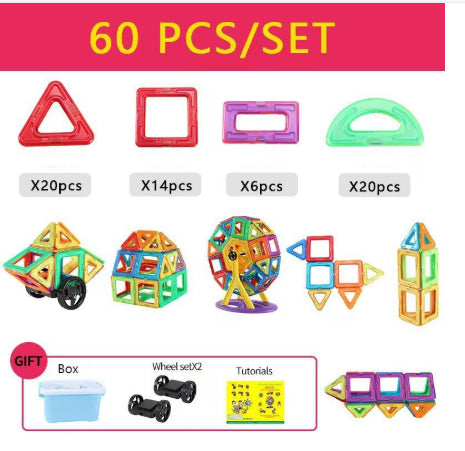 Magnetic Building Blocks Set (Ages 3–6)