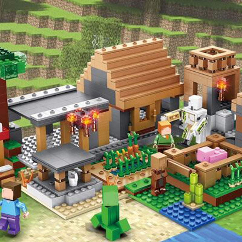 Imaginative Village Block Building Set – STEM, Creativity & Cognitive Development (Ages 5–8+ Years)