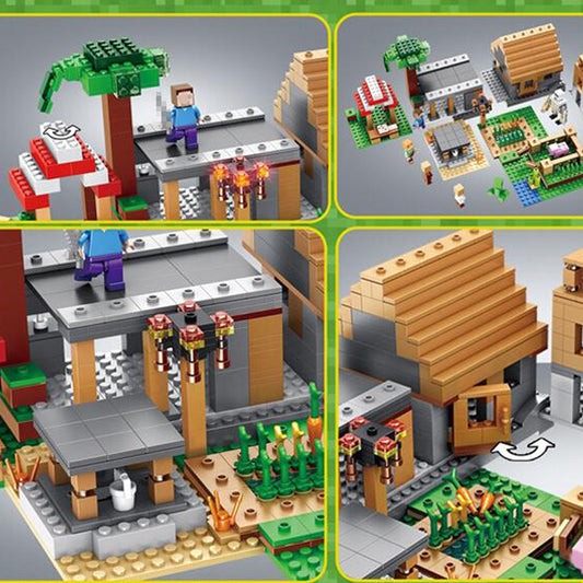 Imaginative Village Block Building Set – STEM, Creativity & Cognitive Development (Ages 5–8+ Years)