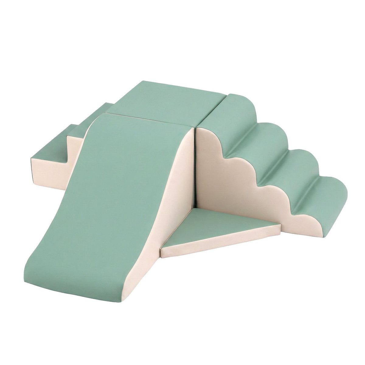 Keezi 4-Piece Soft Play Climbing Blocks & Slide Set