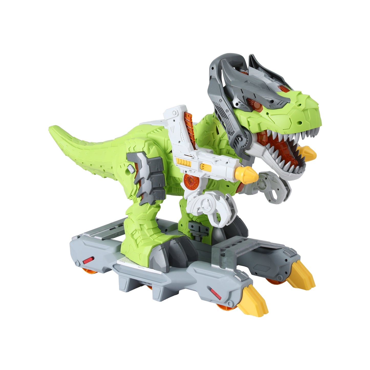 Kids Dinosaur Ride On Push Car with Mist Spray Lights & Sounds Green