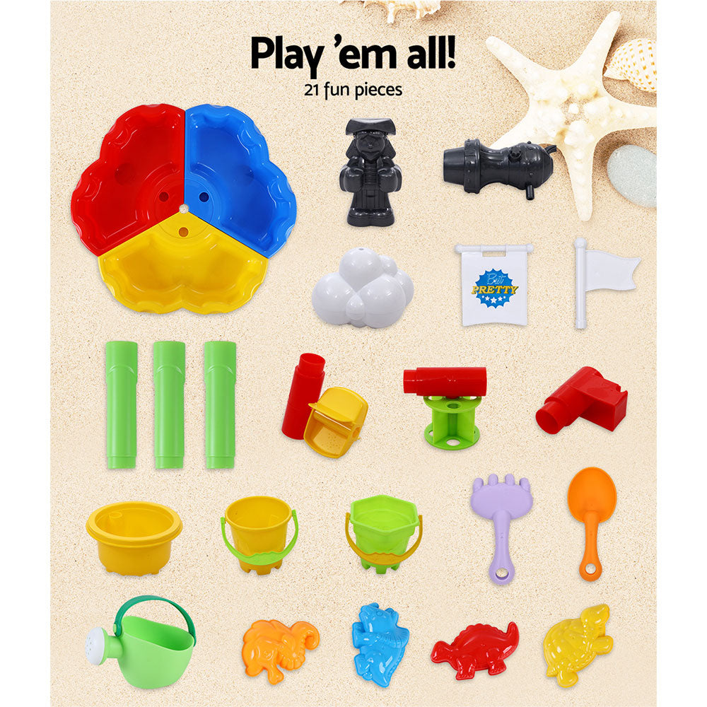 Kids Sand and Water Table Outdoor Sandpit Play Set Beach Toy