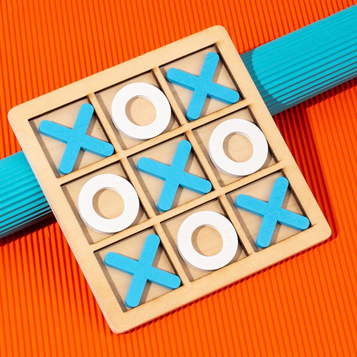 Wooden Tic Tac Toe Board Game for Kids & Families | XO Travel Game