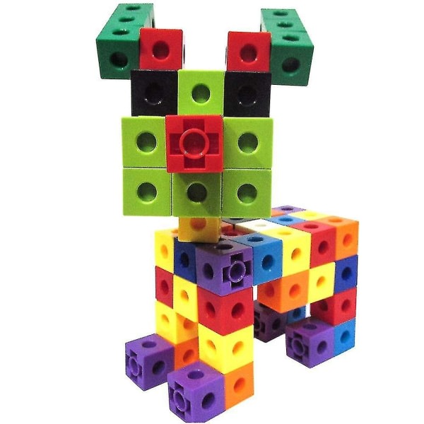 100PCS Snap Cubes Math Linking Blocks for Kids – Educational STEM Construction & Counting Toy
