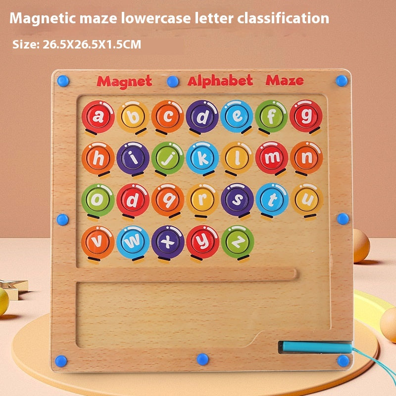 Montessori Magnetic Learning Maze Board – Fine Motor, Literacy & Numeracy Development (Ages 4–8 Years)