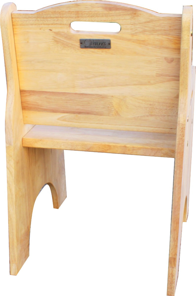 Wooden Toddler Chair – Child-Safe Plantation Wood Kids Chair with Rounded Edges