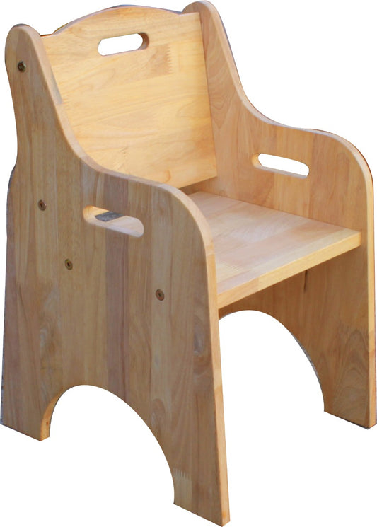 Wooden Toddler Chair – Child-Safe Plantation Wood Kids Chair with Rounded Edges