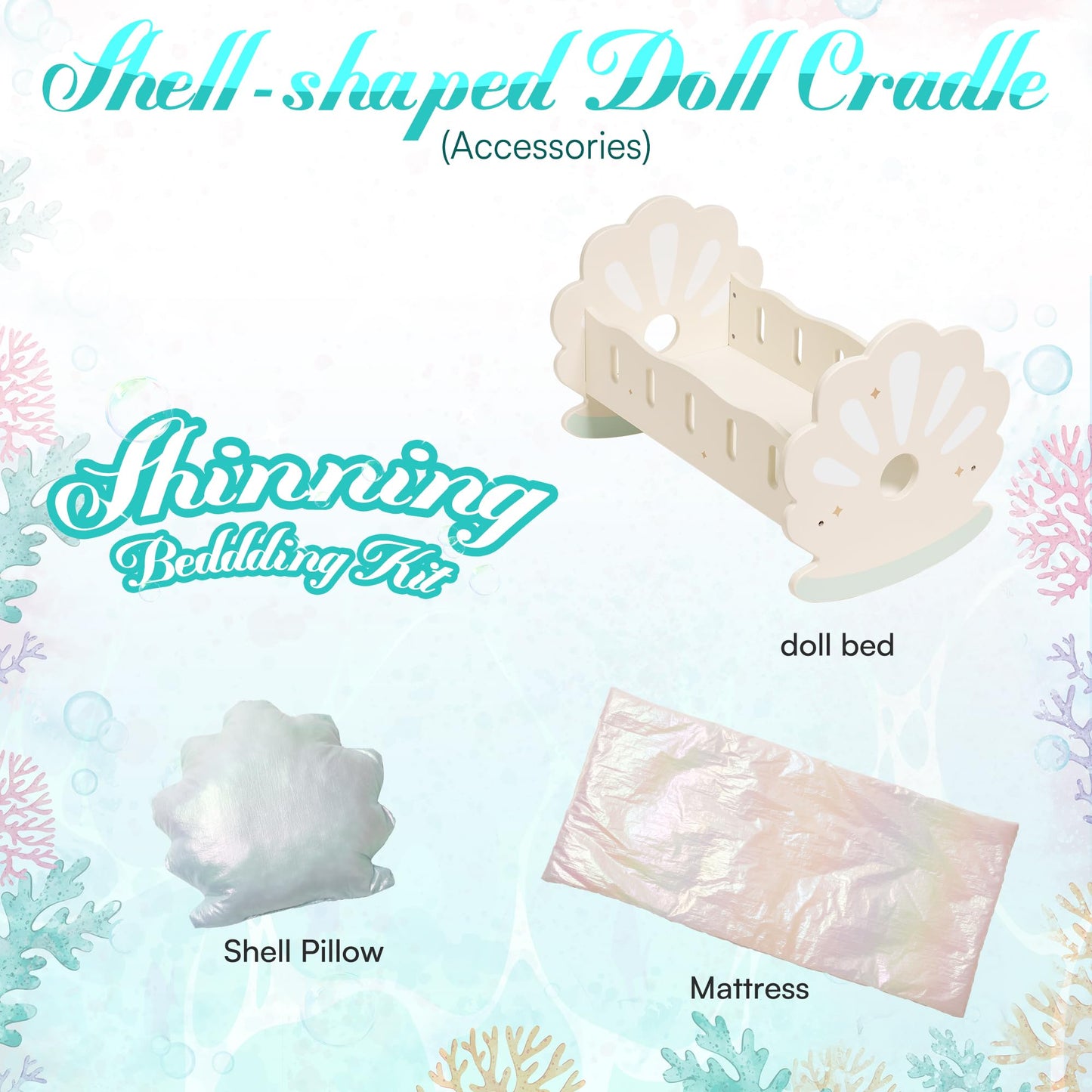 Montessori Baby Doll Rocking Bed – Nurturing Role Play &amp; Practical Life Skills (Ages 4–8)