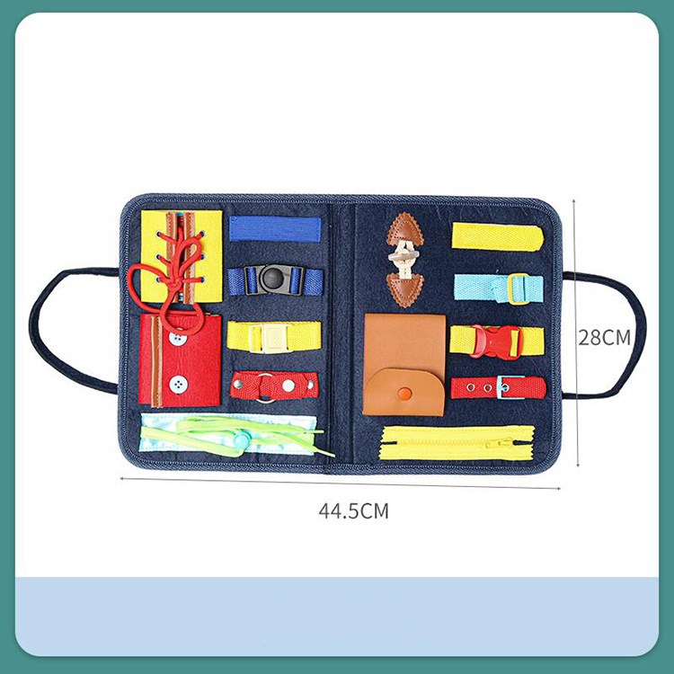 Practical Life Fine Motor Skills Board – Self-Dressing & Coordination Development (Ages 3–6+ Years)