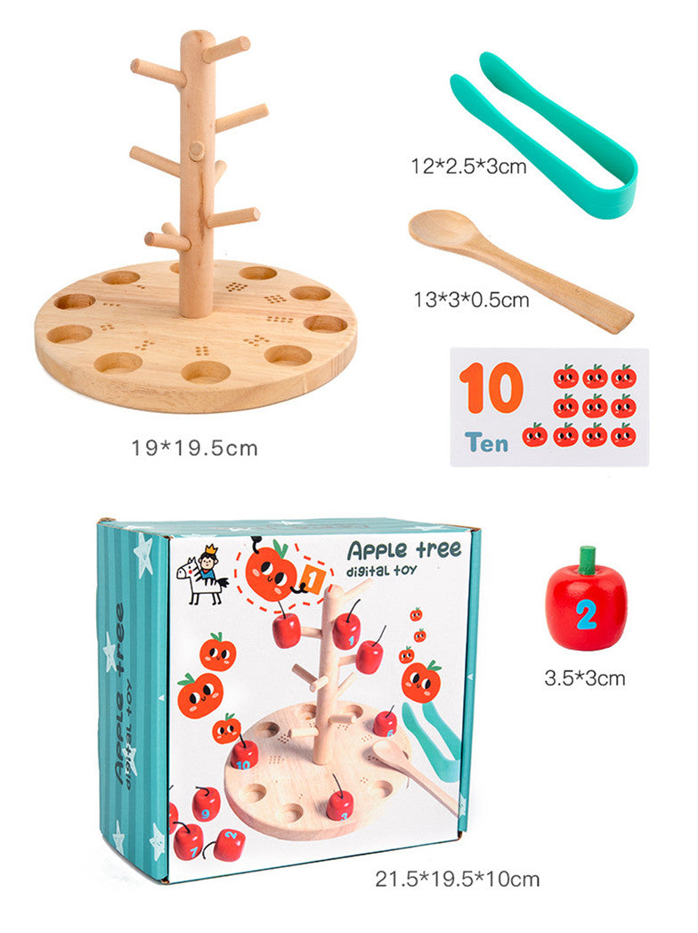 Montessori Apple Number Tree – Early Numeracy & Fine Motor Development (Ages 3–6 Years)