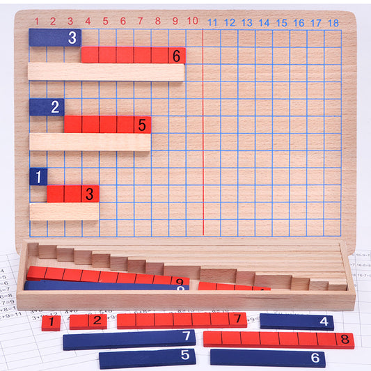Montessori Maths Bar Board – Addition, Subtraction, Fractions & Number Sense (Ages 5–8+)