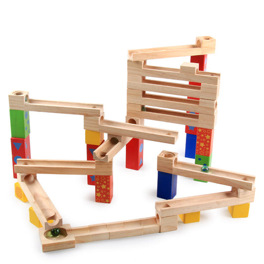 Wooden STEM Marble Run Set – Fine Motor, Cognitive &amp; Sensory Skills Builder (Ages 5–8)