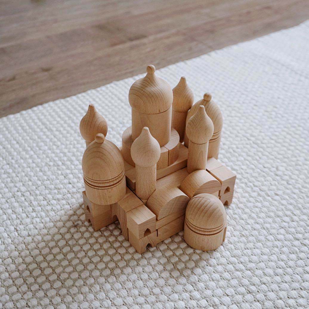 Wooden Open-Ended Building Blocks Set (Ages 2–6+)