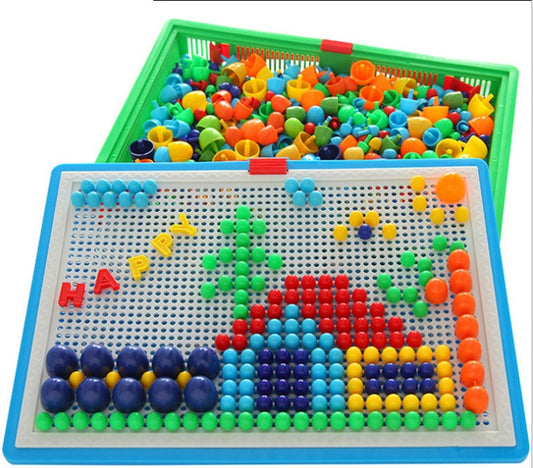 Montessori Colourful Peg Board Set – Fine Motor & Creative Cognitive Development (Ages 3–6+ Years)