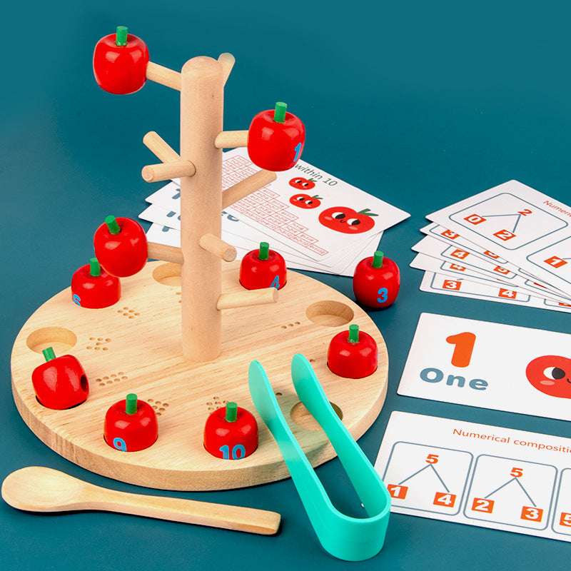 Montessori Apple Number Tree – Early Numeracy & Fine Motor Development (Ages 3–6 Years)