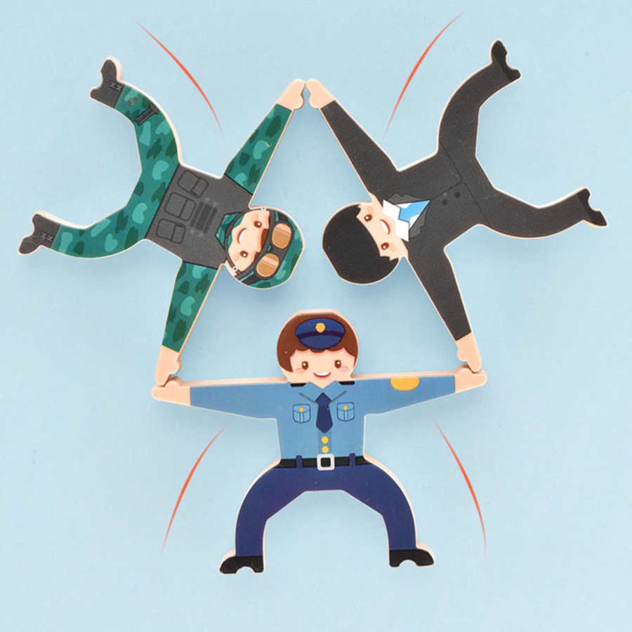 Wooden Character Stacking Set – Fine Motor, Sensory & Cognitive Skills Builder (Ages 4–8)