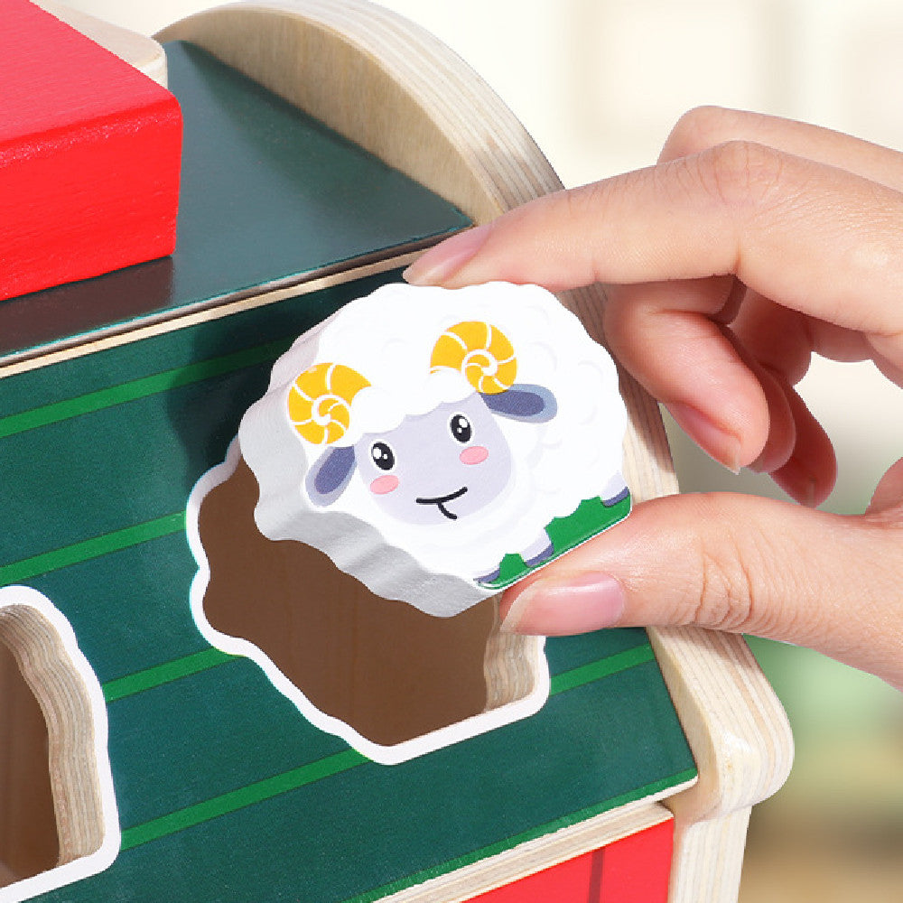 Montessori Farm Shape Sorting Play Set – Imaginative Play & Cognitive Development (Ages 3–5+ Years)