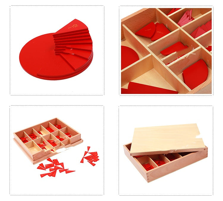 Montessori Fraction Circle Set – Visual Maths Mastery & Fraction Understanding (Ages 6–8+)