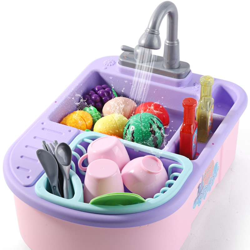 Pretend Electric/manual Play Sink & Dishwashing Set – Practical Life Skills &amp; Role Play Builder (Ages 3–6)