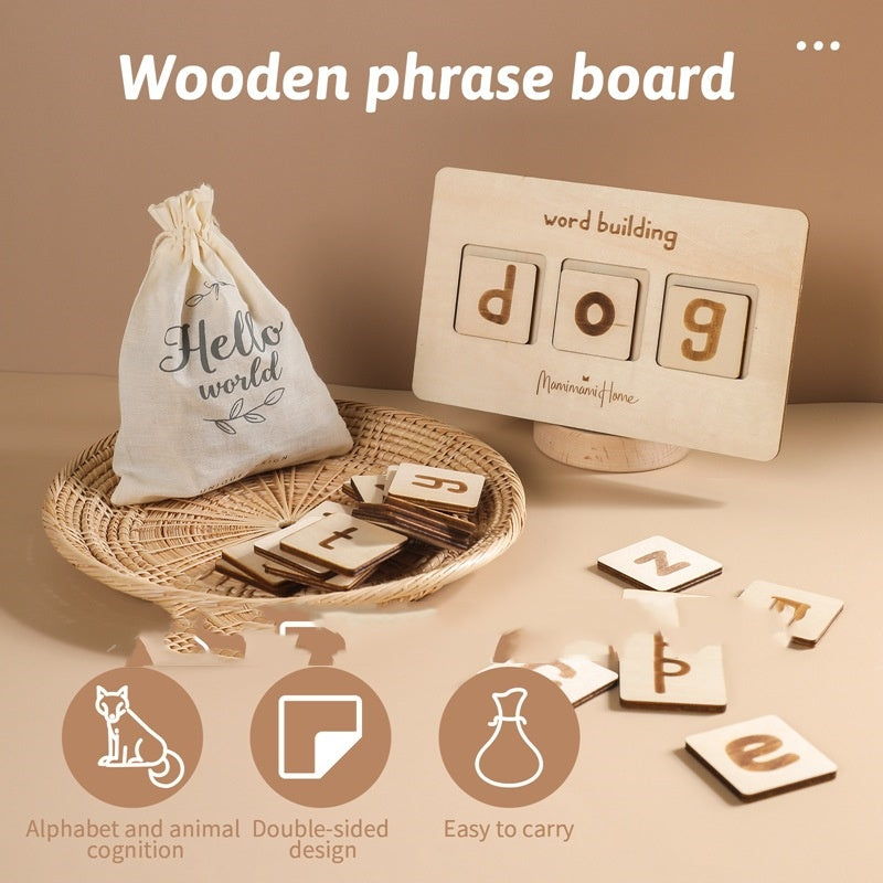 Montessori Word Building Phrase Board – Early Literacy & Language Development (Ages 4–6+)