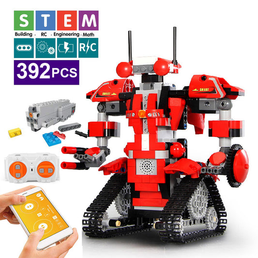 STEM Engineering RC Building Blocks Set (392pcs) – Smart Robot Builder Kit (Ages 5–8)