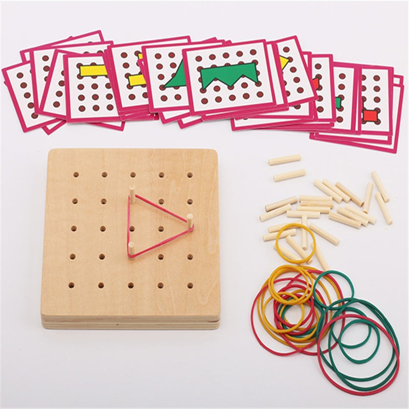Montessori Geoboard Sensory Set – Fine Motor, Visual-Spatial & Calming Pattern Play (Ages 2–6+)