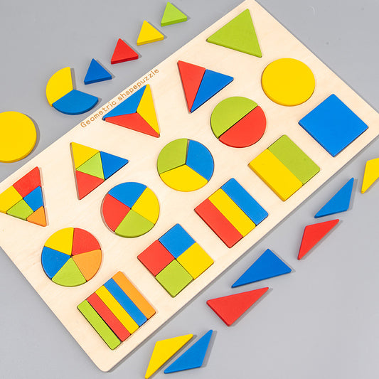 Montessori Geometric Puzzle Board – Early Numeracy, Fine Motor & Cognitive Development (Ages 4–6+)