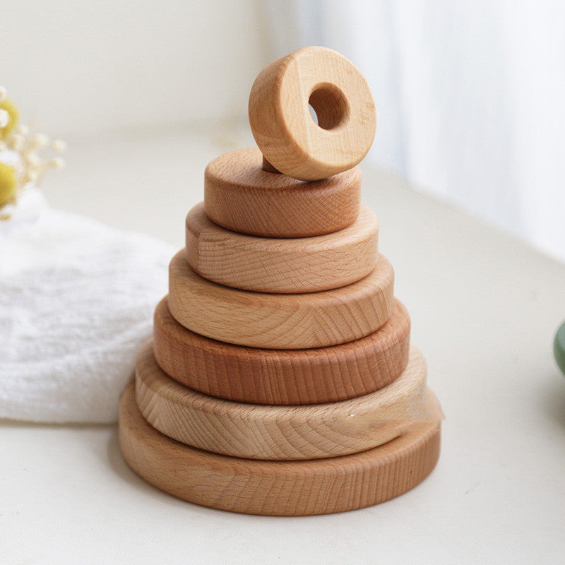 Montessori Wooden Stacking Ring Set – Cognitive & Fine Motor Development (Ages 1–3 Years)