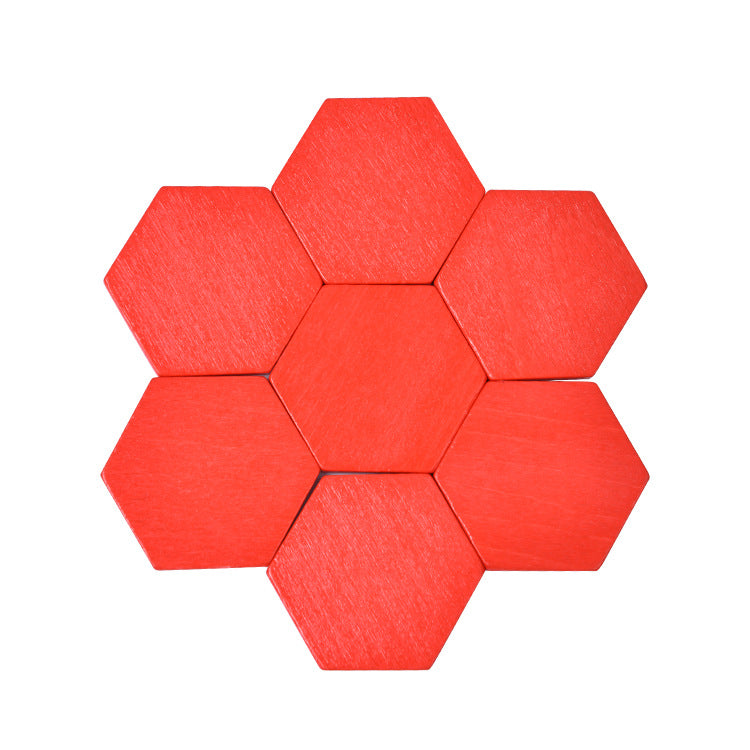 Montessori Wooden Pattern Blocks Set – Fine Motor, Sensory & Cognitive Development (Ages 3–6+ Years)