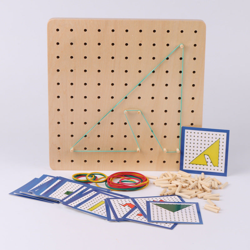 Montessori Geoboard Sensory Set – Fine Motor, Visual-Spatial & Calming Pattern Play (Ages 2–6+)