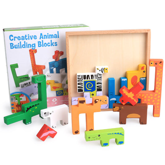 Creative Animal Building Puzzle Set – Cognitive, Fine Motor & Sensory Skills Builder (Ages 4–6)