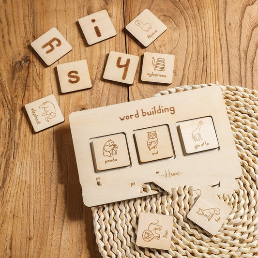 Montessori Word Building Phrase Board – Early Literacy & Language Development (Ages 4–6+)