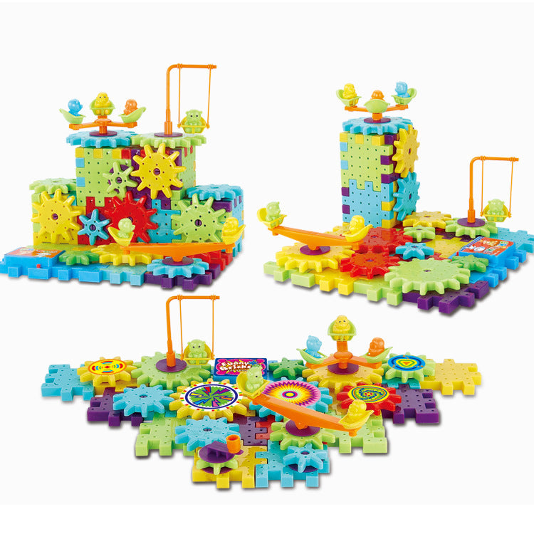 Mechanical Gear Block Building Set – Fine Motor, Sensory & Cognitive Development Toy (Ages 4–6)
