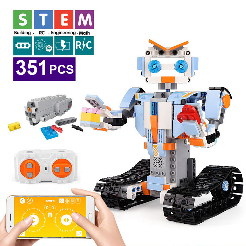 STEM Engineering RC Building Blocks Set (392pcs) – Smart Robot Builder Kit (Ages 5–8)
