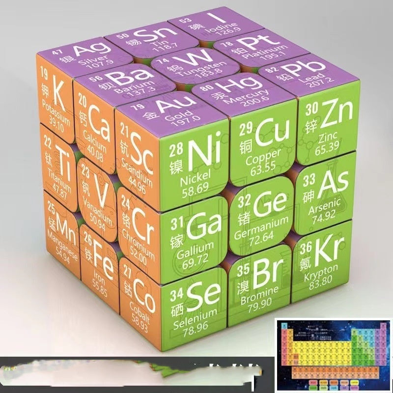 STEM Periodic Table & Advanced Formulae Rubik’s Cube – Science & Logical Thinking Challenge (Ages 7–8+ Years)