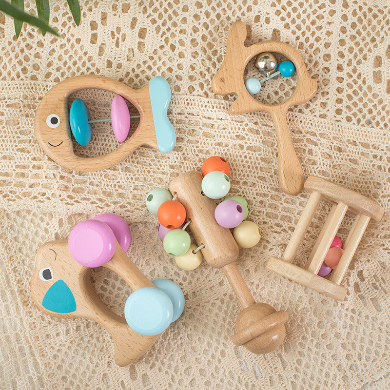 Baby Handheld Rattle Set – Sensory, Cognitive & Fine Motor Development Toys (Ages 0–12 Months)