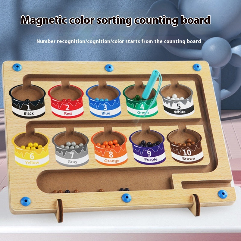 Montessori Magnetic Learning Maze Board – Fine Motor, Literacy & Numeracy Development (Ages 4–8 Years)