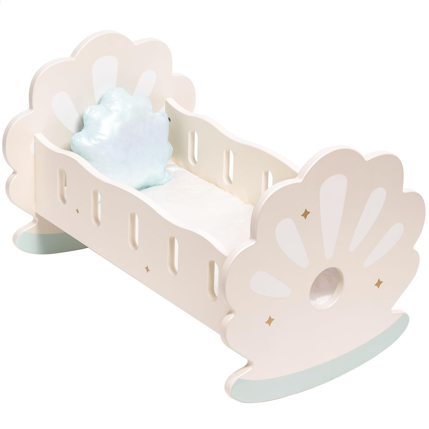 Montessori Baby Doll Rocking Bed – Nurturing Role Play &amp; Practical Life Skills (Ages 4–8)
