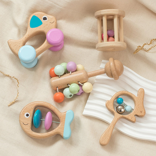 Baby Handheld Rattle Set – Sensory, Cognitive & Fine Motor Development Toys (Ages 0–12 Months)