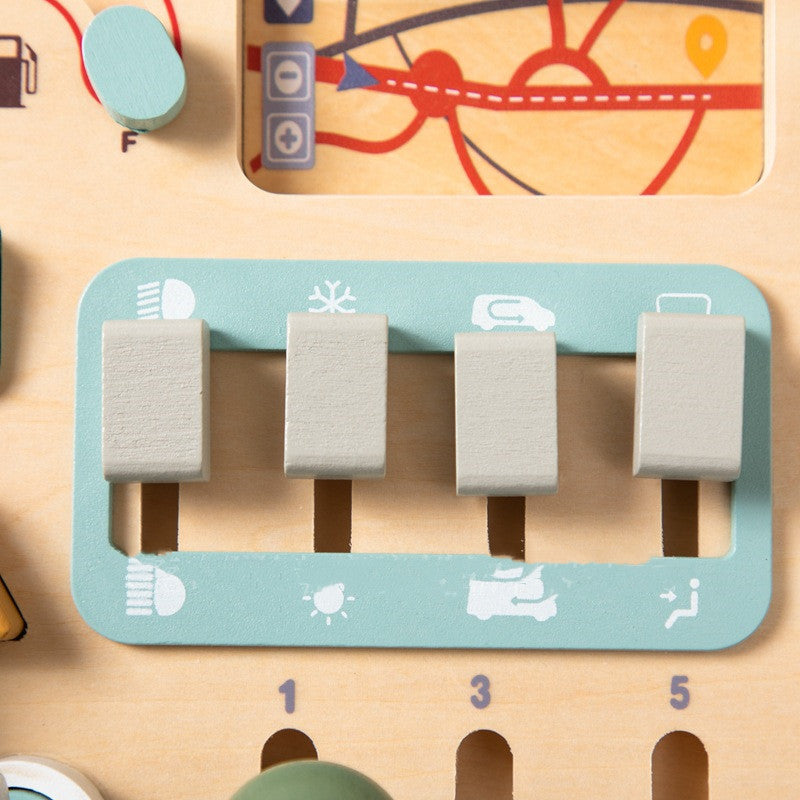 Children's Montessori Early Education Simulation Steering Wheel Busy Board