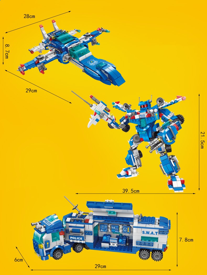 STEM Police SWAT Construction Set – Fine Motor, Cognitive & Imaginative Play Builder (Ages 5–8)