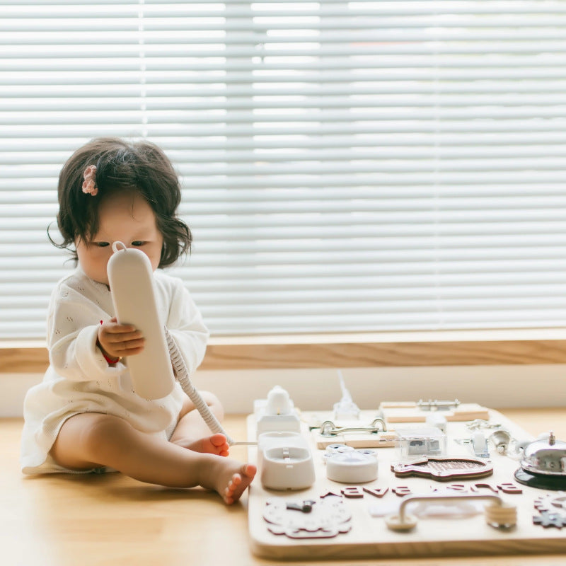 Toddler Busy Activity Board – Cognitive, Sensory & Fine Motor Development Toy (Ages 1–2)