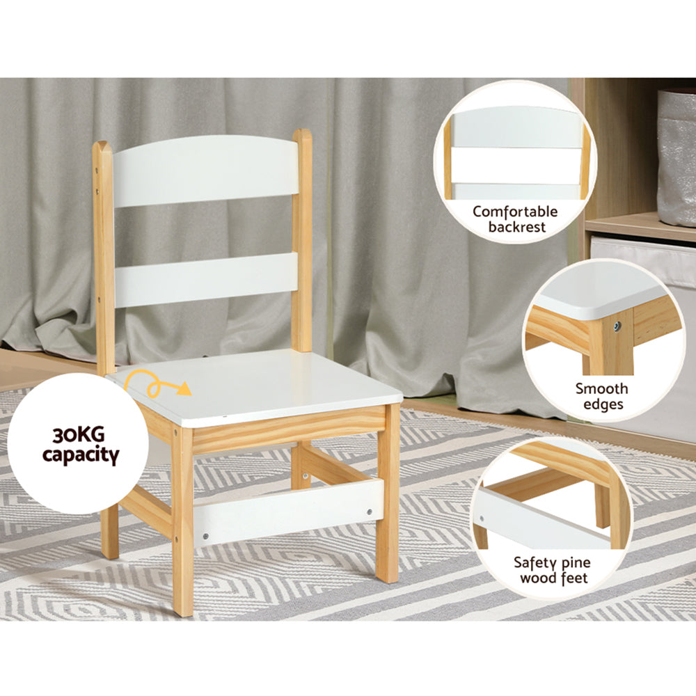 Kids Storage Desk & Chair Set – Wooden Study Table with Drawer & Shelves