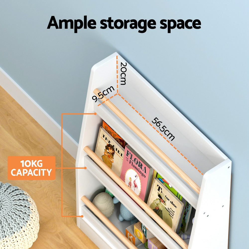 3-Tier Kids Bookshelf & Toy Organiser