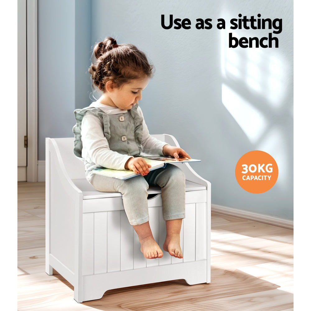 Wooden Toy Storage Bench Seat | Montessori Playroom Organiser