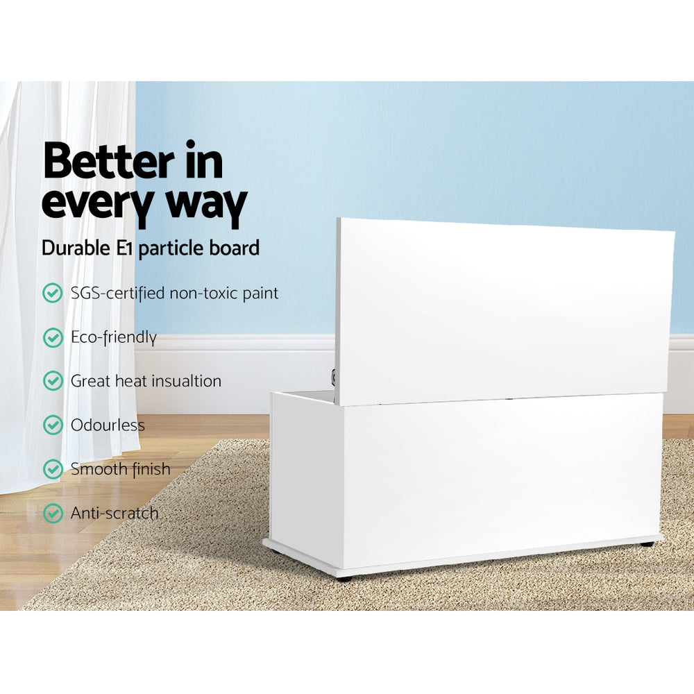 Wooden Toy Storage Chest with Safety Lid | Montessori Playroom Storage