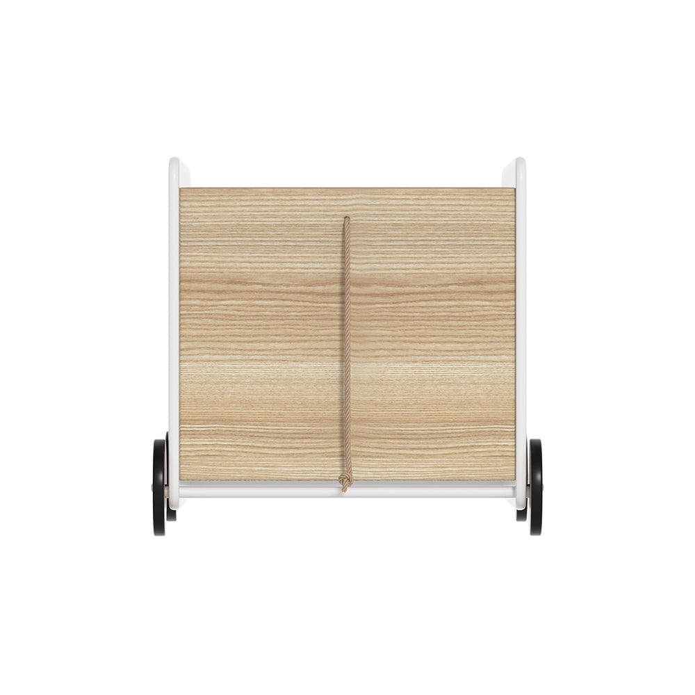 Rolling Wooden Toy Storage Box for Kids | Montessori Playroom Storage