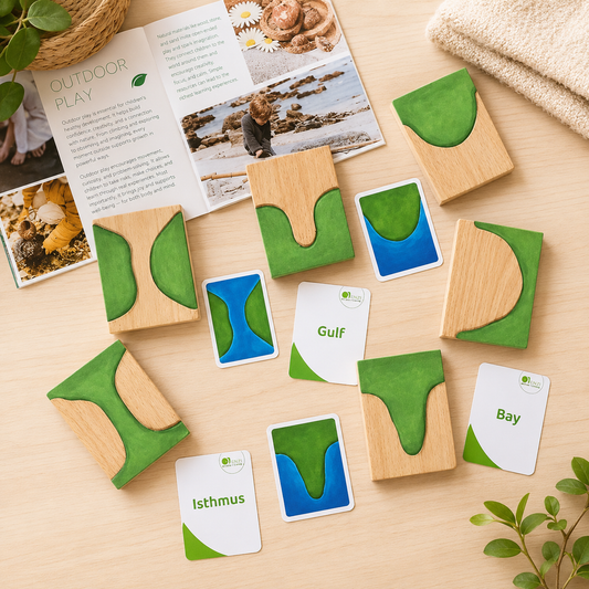 Montessori Land & Water Forms Wooden Geography Learning Set