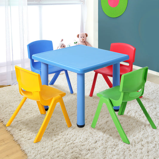 5 Piece Kids Table & Chair Set – Indoor Outdoor Play Table with 4 Chairs