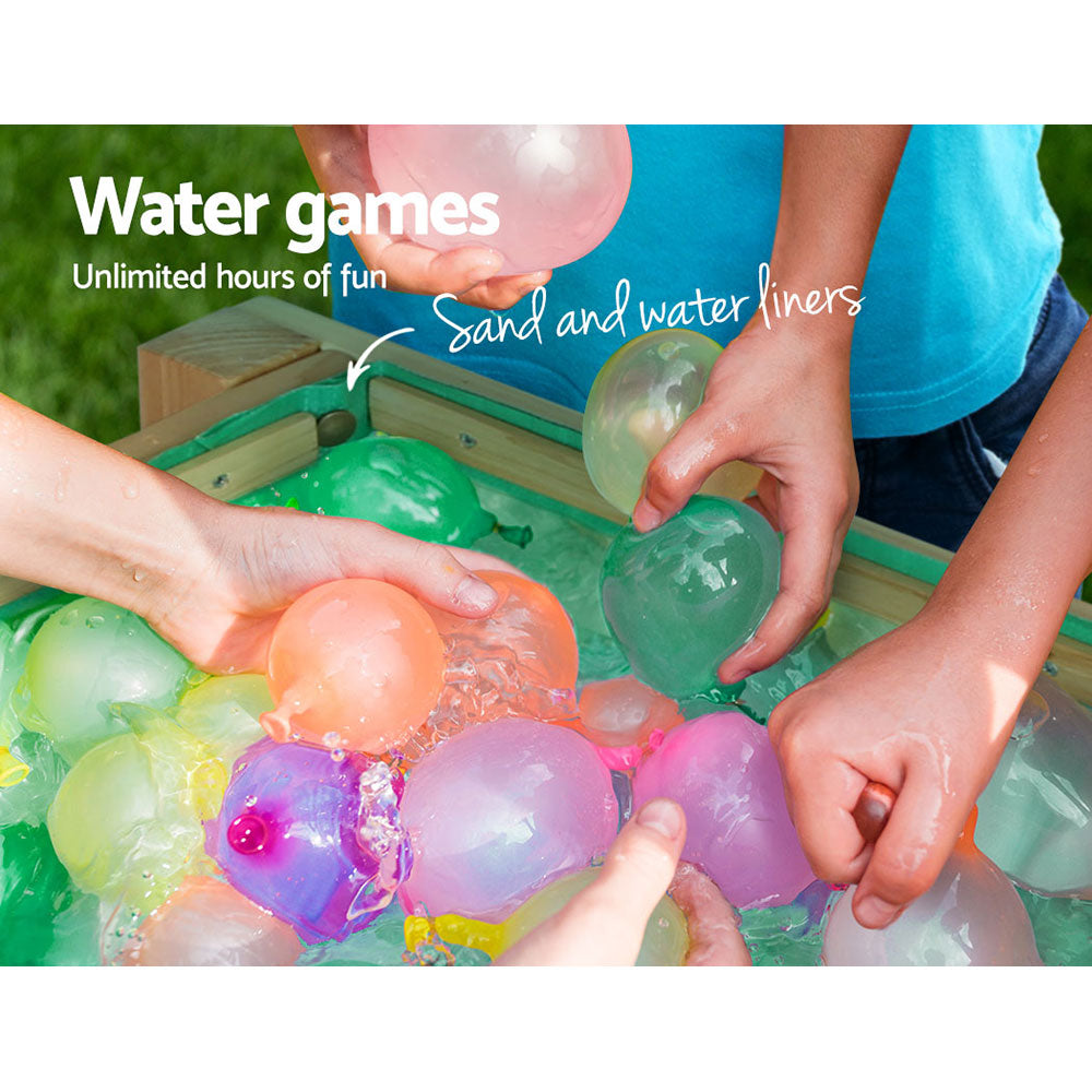 Kids Sandpit & Water Table Wooden Outdoor Sandbox Play Set